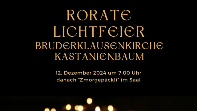 Flyer Rorate Kastanienbaum (Foto: Roland Caamaño) Flyer Rorate Kastanienbaum (Foto: Roland Caamaño)